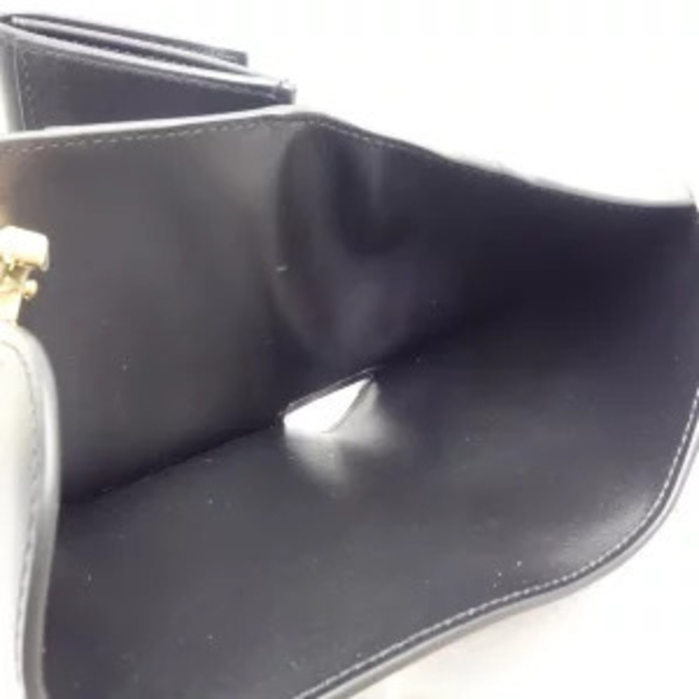 CELINE Wallet Tri fold Triomphe Leather Black - Picture 6 of 8